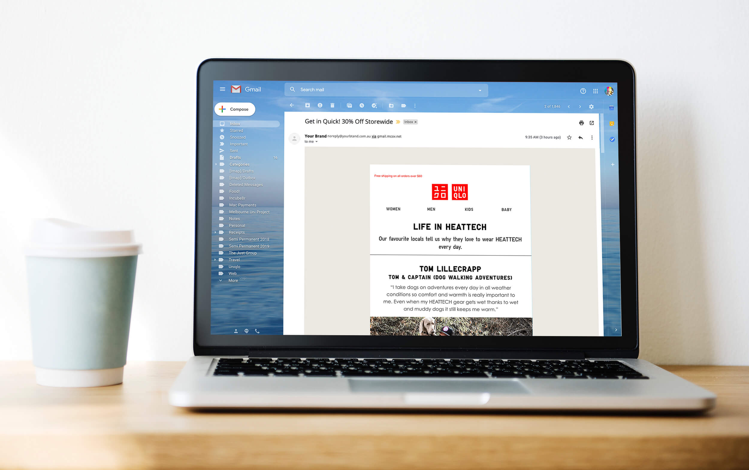 Uniqlo Email Design - Life in Heattech