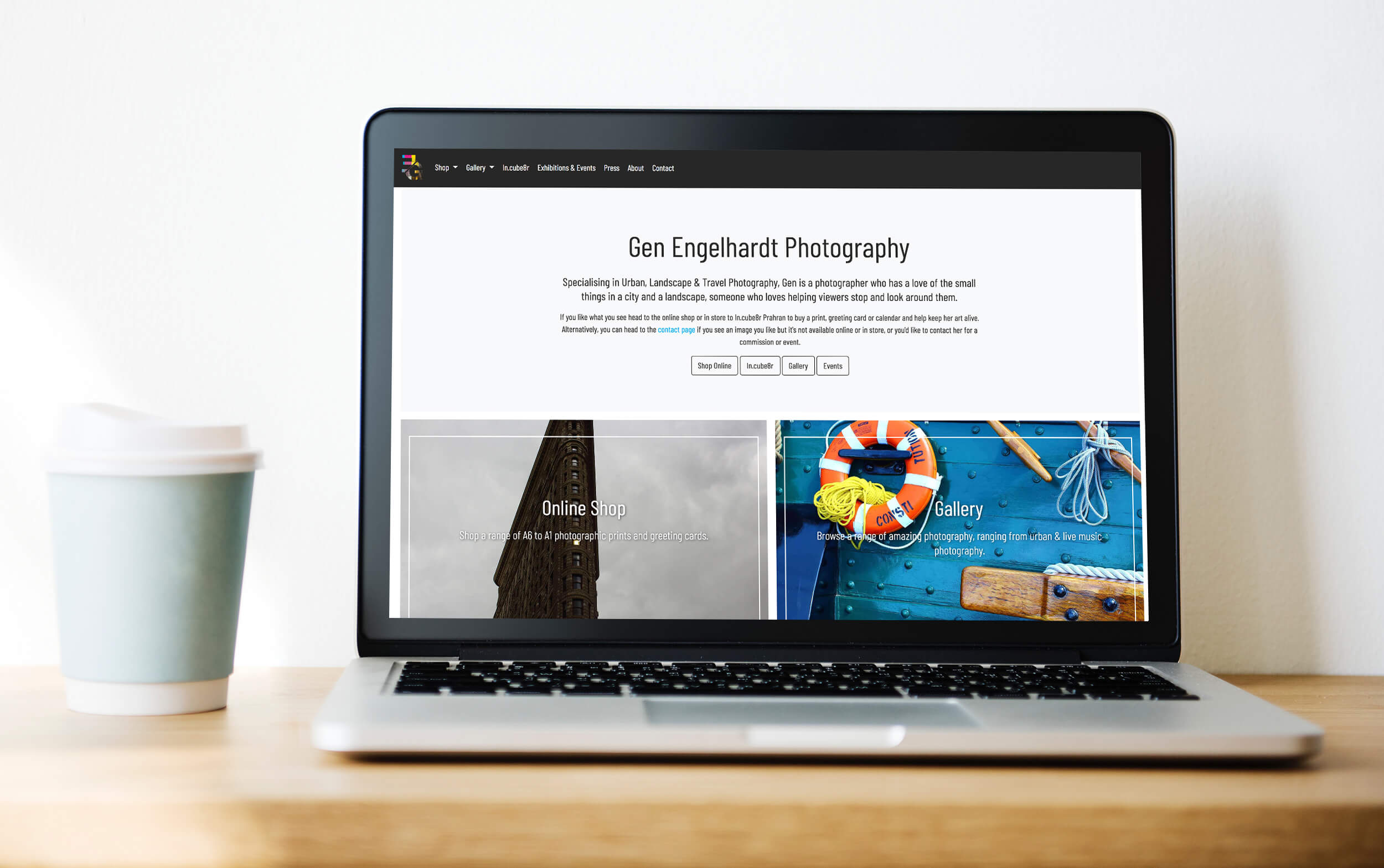 Gen Engelhardt Photography Website Re Design